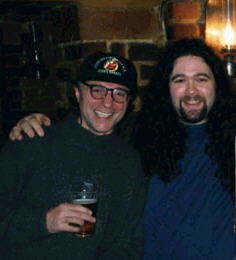 Chris Bould and Jon (one of the writers of Midsummer's Nightmare) in the Punch and Judy pub in London - Picture is copyright (c) 2002 by Leif Eriksson